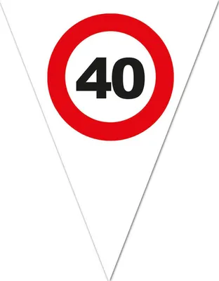 Produktbild von Wimpelkette PE Verkehrsschild #40 | ca. 5 m