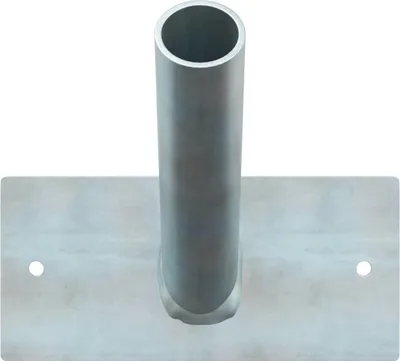 Produktbild von vidaXL Fahnenmast-Halter Silber 13 x 6 cm Stahl
