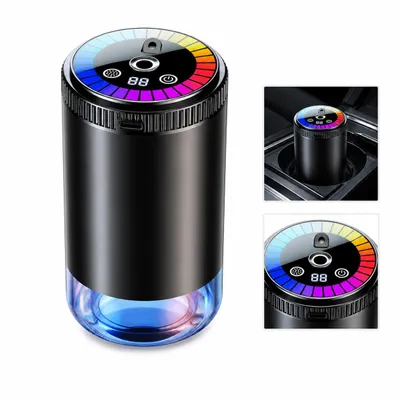 Produktbild von Auto Duftspender USB, elektrischer Lufterfrischer mit RGB Musiklicht, 5 Stufen, automatische Start/Stopp Funktion, Ultraschall Zerstäubung