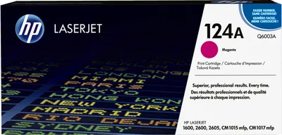 Produktbild von HP 124A, 410 x 92 x 109 mm, Laser, HP Color LaserJet CM1015mfp, CM1017mfp, Color LaserJet 1600, 2600n, 2605, Magenta, Patrone, 15 - 32.5 °C