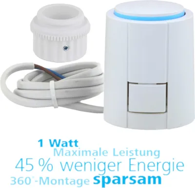 Produktbild von Thermoantrieb 230V NC mit VA78, stromlos geschlossen, Danfoss RA, Brötje, Jaga, Kompakt Ventil Heizkörper