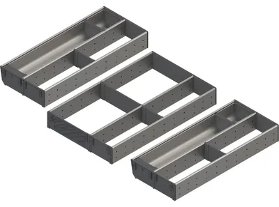 Produktbild von Blum Orga-Besteckeinsatz Facheinteilungs-Set KB 1000-1099mm, NL 500mm, grau