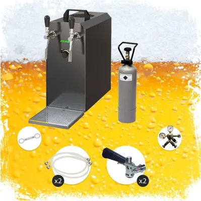 Produktbild von Bierspender STREAM 50 Komplettset 2-Leitungen bis 55L/h Edelstahl