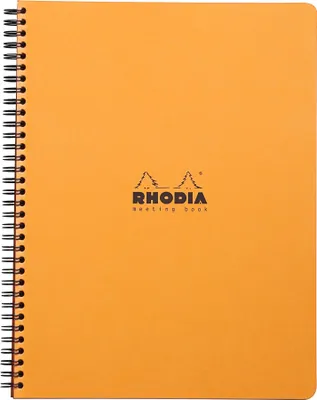 Produktbild von Rhodia Meeting Book A4+ Orange 80 Blatt Doppelspirale Mikroperforiert