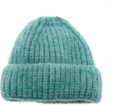Produktbild von Mütze mit Strickmotiv für Erwachsene und Kinder für kalte Herbst- und Wintertage Blau