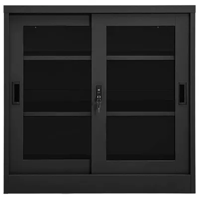Immagine prodotto di Armadio con Ante Scorrevoli Antracite 90x40x90 cm in Acciaio