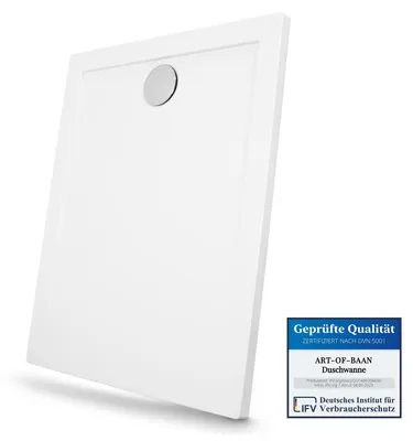 Produktbild von Art of Baan Duschwanne 120x80 superflach inkl Ablauf