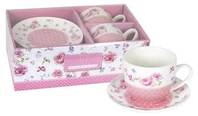 Obrázok produktu pre Sada porcelánových šálok – 2 šálky s podšálkami
