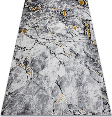 Produktbild von Modern GLOSS Teppich  528A 58 Marmor, Stein stilvoll, glamour elfenbein / schwarz beige 80x150 cm