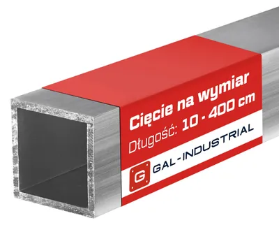 Zdjęcie produktu dla GAL-INDUSTRIAL | Rura kwadratowa aluminiowa - 15x15x1 mm - 10 cm – cięcie na wymiar