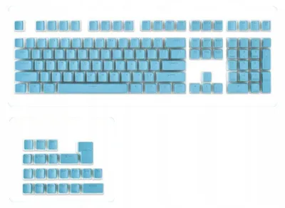 Produktbild von KBcustom PBT Pudding Tastaturkappen 129 Stück Hellblau
