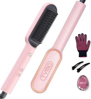 Produktbild von Glätteisen Haarglätterbürste, Haarglättungskamm für Frauen Haarglätter reduzierte Stylingzeit, mit 5 Temperaturen 20 Sekunden, schnelle Erwärmung