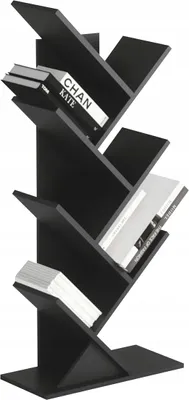 Obrázok produktu pre Regál na knihy v tvare stromu - výška 112 cm - stabilný - organizér - dekoratívny - šetrí miesto