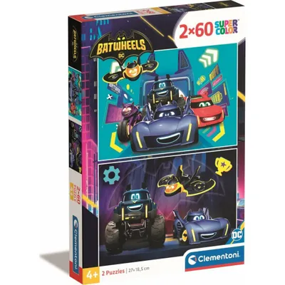 Image de Clementoni Legpuzzel Super Color Batwheels, 2x60st.