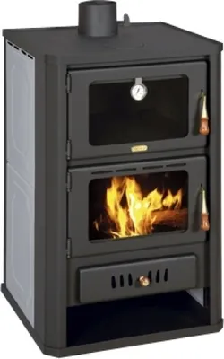 Produktbild von Wasserführender Kaminofen mit Backfach Prity FGW15, graphite - 19,8 kW