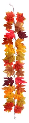 Produktbild von Künstliche Ahornblattgirlande (100/175 cm), UV-beständig, für Herbst, Halloween, Erntedankfest, Kaminsims, Veranda, Innen- und Außendekoration