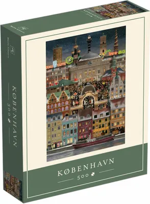 Obrázok produktu pre Martin Schwartz Puzzle Copenhagen Christmas, City Puzzle Dánsko, 33 x 47 cm, 500 dielikov, MS0616