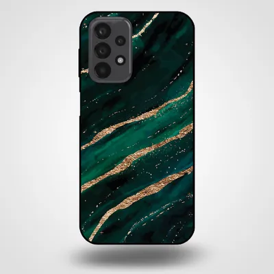 Image de Smartphonica Coque pour Samsung Galaxy A23 avec impression marbre - Coque arrière en TPU avec impression marbre - Vert Or