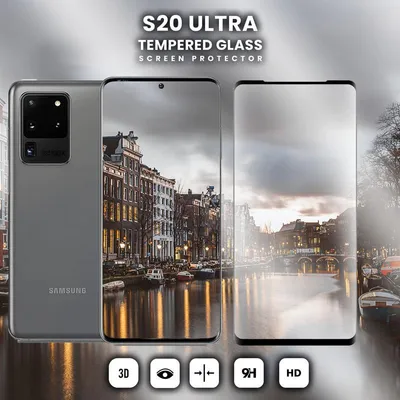 Obrázek produktu pro 1-balení Samsung Galaxy S20 Ultra Ochranné sklo na displej - Tvrzené sklo 9H - Super kvalita 3D