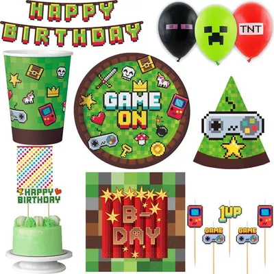 Produktbild von Gaming Party Deko Partyset XL für 6 Personen