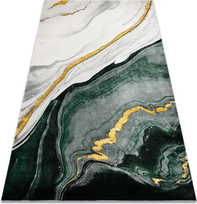 Produktbild von Exklusiv EMERALD Teppich 1017 glamour, stilvoll Marmor Flaschengrün / gold Grün 120x170 cm