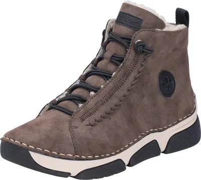 Produktbild von Rieker Damen Schnürboots Stiefelette Warmfutter Ziernaht 45912, Größe:41 EU, Farbe:Braun