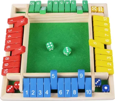 Immagine prodotto di Gioco da tavolo in legno Shut The Box gioco di dadi per 4 giocatori gioco educativo di matematica