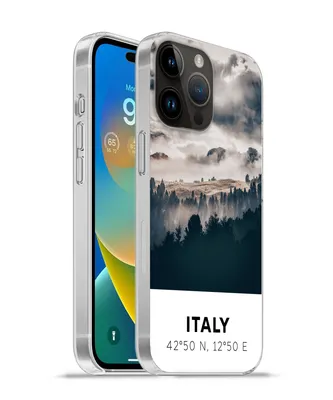Produktbild von MuchoWow® Handyhülle Schutzhülle Hülle für Apple iPhone 14 Pro Max Italien - Nebel - Wald - Baum Silikon Softcase Handy Hülle - Hardcover