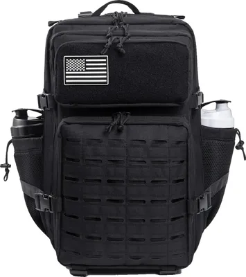 Immagine prodotto di Zaino militare tattico, capacità 45L, materiale poliestere resistente, 45L nero