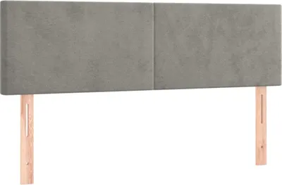Obrázek produktu pro vidaXL Čela postele světle šedá 144 x 5 x 78/88 cm samet