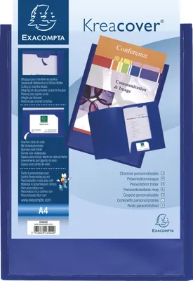 Obrázek produktu pro Exacompta 30x prezentační složka z PP, pro formát A4, Kreacover, modrá, 43502E