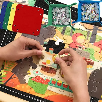 Produktbild von Puzzlematte aus Filz – Puzzleunterlage – Aufbewahrungsmatt für Puzzles bis zu 3000 Teile