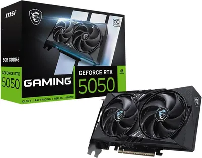 Obrázok produktu pre MSI GeForce RTX 5050 8G GAMING OC, GeForce RTX 5050, 8 GB, GDDR6, 128 bit, 7680 x 4320 px, PCI Express x16 5.0