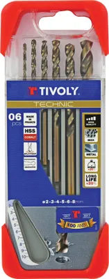 Image de Coffret de 6 forets technic métal, Diam.2 à 8 mm TIVOLY 11468470047