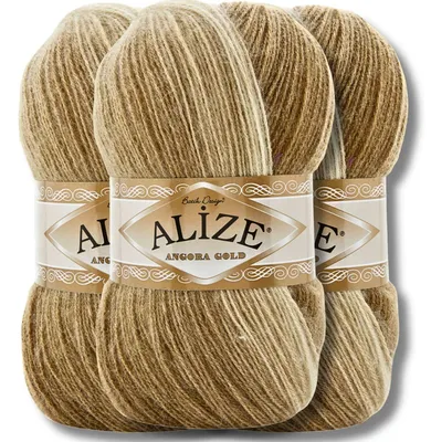 Produktbild von Alize 3x 100g Angora Gold Batik Wolle mit Farbverlauf, Häkeln, Stricken (8054)