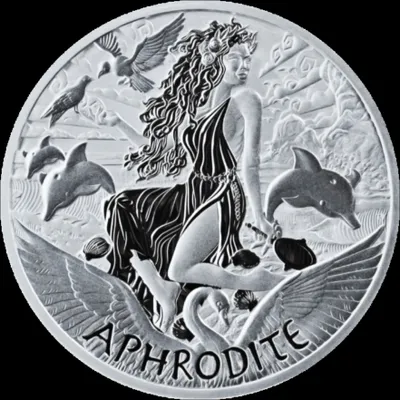 Obrázok produktu pre 1 oz strieborná minca Bohovia Olympu Afrodita 2022 Bohovia Olympu Striebro 9999