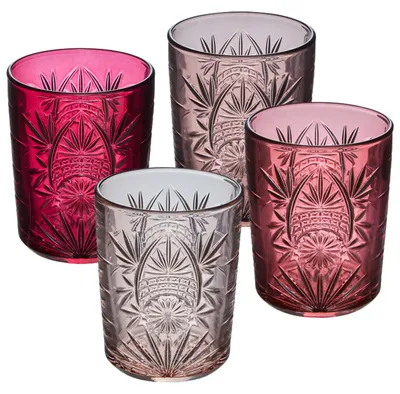 Produktbild von Secret de Gourmet Wasserglaser / Trinkglaser Ayla - 4x - transparent rosa - 350 ml