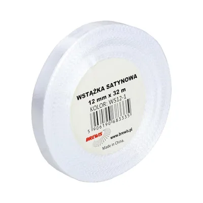 Immagine prodotto di Nastro di raso bianco 12 mm x 32 m