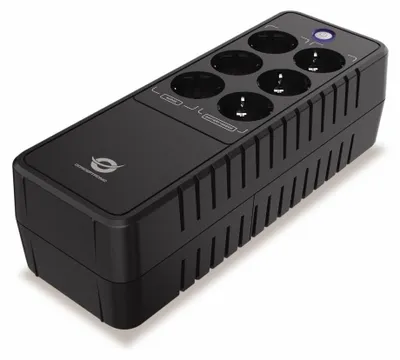 Produktbild von Conceptronic ZEUS09E Büro-USV, 850 VA, 490 W, Batterie- und überspannungsgeschützter Schuko x 3, überspannungsgeschützter Schuko x 3, RJ45-Ein-/Ausgang