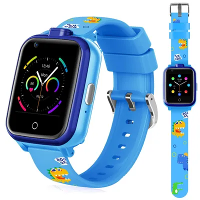 Produktbild von MINGPINHUIUS Smartwatch Kinder mit GPS und Anruf, 4G Kinder Smartwatch IP67 wass