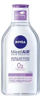 Image de 5 flacons d'eau micellaire Nivea 3 en 1 pour peaux sensibles, 400 ml
