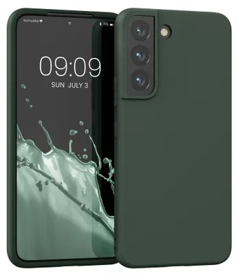 Produktbild von kwmobile Handyhülle für Samsung Galaxy S22 Hülle - TPU Case - Kabelloses Laden - Schutzhülle Cover in Moosgrün