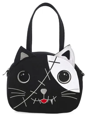 Produktbild von Banned Alternative Handtasche - Kratzer, Schwarz/Weiß
