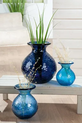 Productafbeelding van Gilde Vase, bauchig, Pietro, Glas, dunkelblau, VE 1, D. 29 cm Höhe: 33.00 cm Durchmesser: 29.00 cm 57575