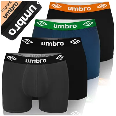 Obrázek produktu pro UMBRO pánské boxerky 4 ks, bavlněné spodní prádlo v různých barvách, pas s logem, pánské spodní prádlo, velikost L
