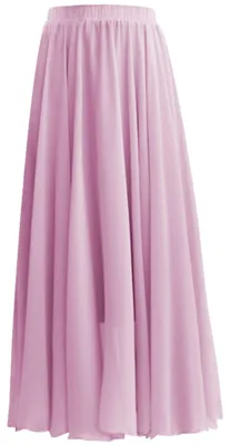 Produktbild von Chiffon-Rock für Damen mit hoher Taille und einfarbigem Design
