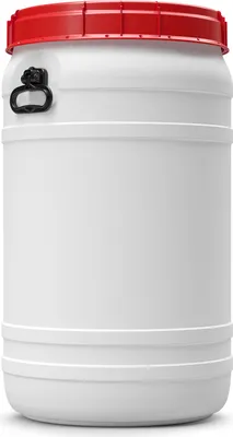 Produktbild von CurTec 110 Liter Weithalsfass Schraubdeckelfass aus HD-PE, rot-weiss