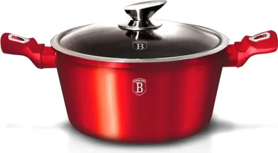 Zdjęcie produktu dla Garnek Granitowy 20Cm Berlinger Haus Red Metallic Line Bh-1256
