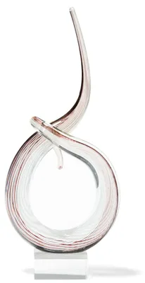 Deko-Skulptur aus Glas, Beige, 49,5 cm hoch