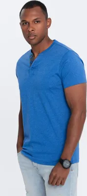 Produktbild von Ombre Clothing Kurzarmhemd für Männer Crysdon Blau S